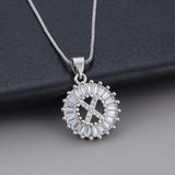Colar com Inicial Z e Zircónia em Tom de Ouro Branco