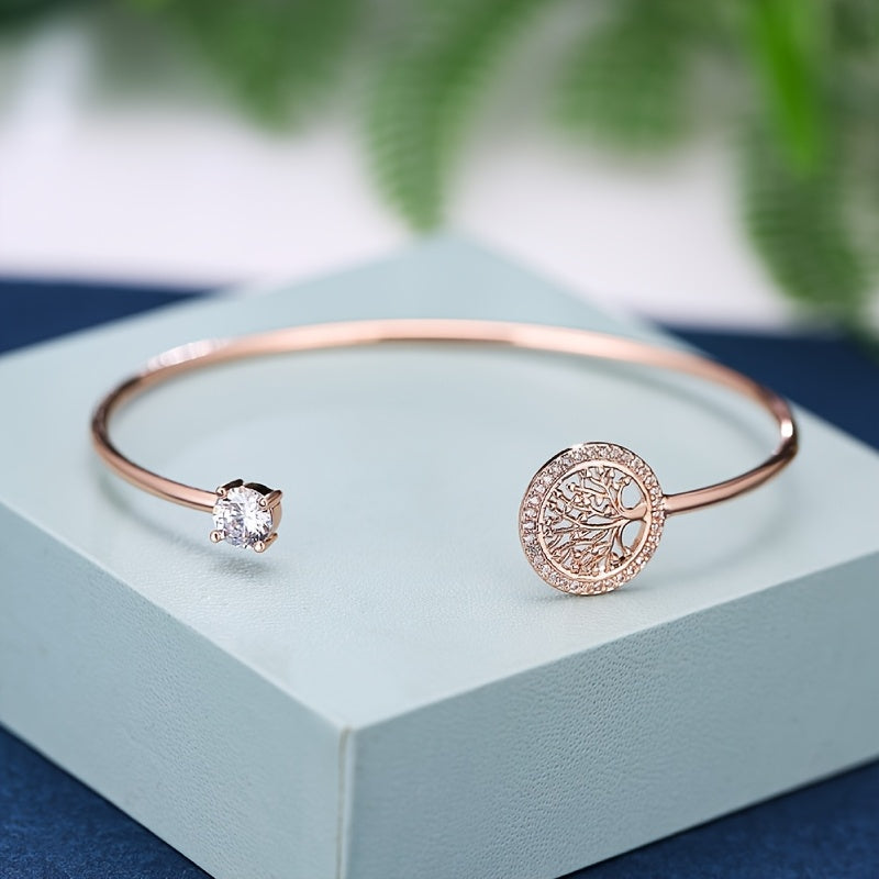 Pulseira Árvore da Vida em Tom de Ouro Branco