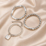 Conjunto de Pulseiras Margarida com Fecho Punk