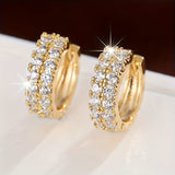 Brincos Vintage Redondos com Microzircónia