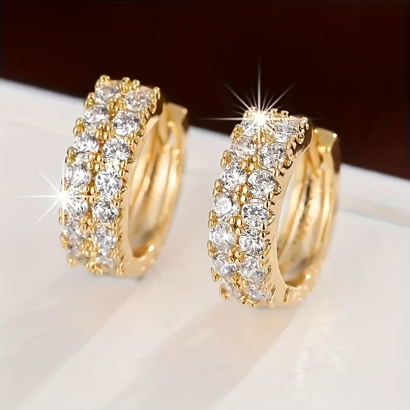 Brincos Vintage Redondos com Microzircónia
