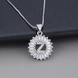 Colar com Inicial Z e Zircónia em Tom de Ouro Branco