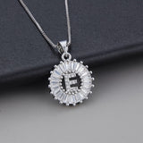 Colar com Inicial Z e Zircónia em Tom de Ouro Branco