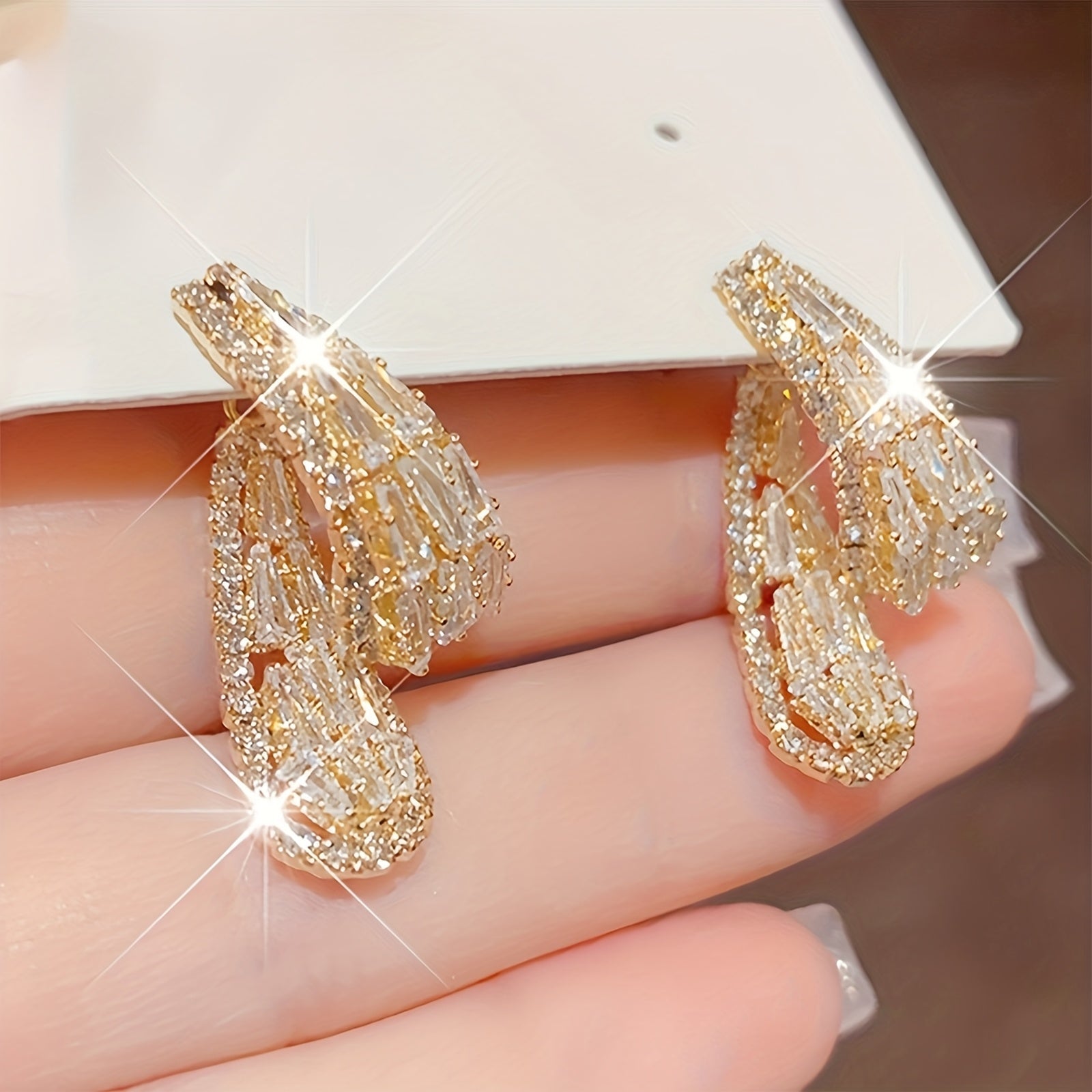 Brincos Argola Cascade com Zircónia