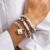 Conjunto de Pulseiras Margarida com Fecho Punk