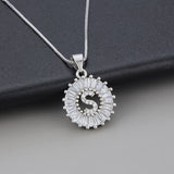 Colar com Inicial Z e Zircónia em Tom de Ouro Branco